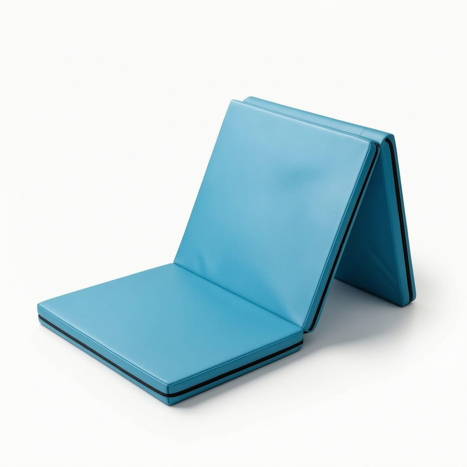 Padded Tri-Fold Exercise Mat Portable Foldable Gym Mat with Handles Space-Saving Compact for Mind-Body Practice, Sit-Ups, Dynamic Blue, 180x60x5cm-image-47