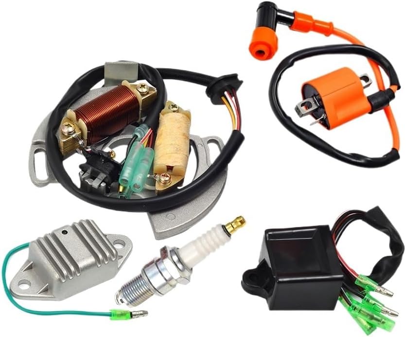 Ignition Coil Stator Coil Ignition Coil Spark CDI Box Voltage Regulator Rectifier Stator Kit for YFS200 1997-2001 2000 1999 Ignition Coil