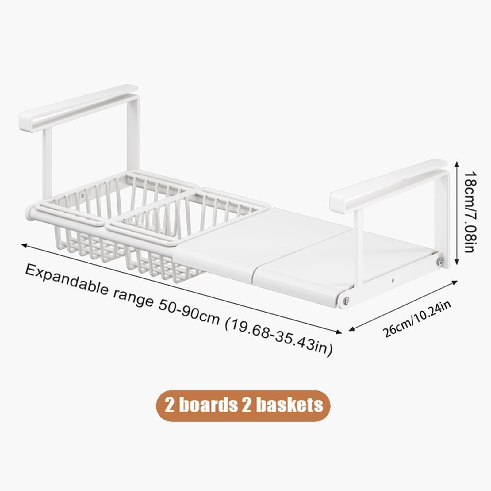 Cesta para Debajo del Armario, Soporte retráctil para Debajo del Escritorio, para Armario, despensa, lavandería, Estudio, Cocina, Dormitorio