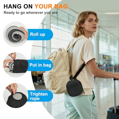 Advanced Neck Travel Pillow | 100% Pure Memory Foam, Designed for The Comfort of Travel & Office, Travel Pillow for Plane, Car, Home, Work, Dark Grey - Image 6