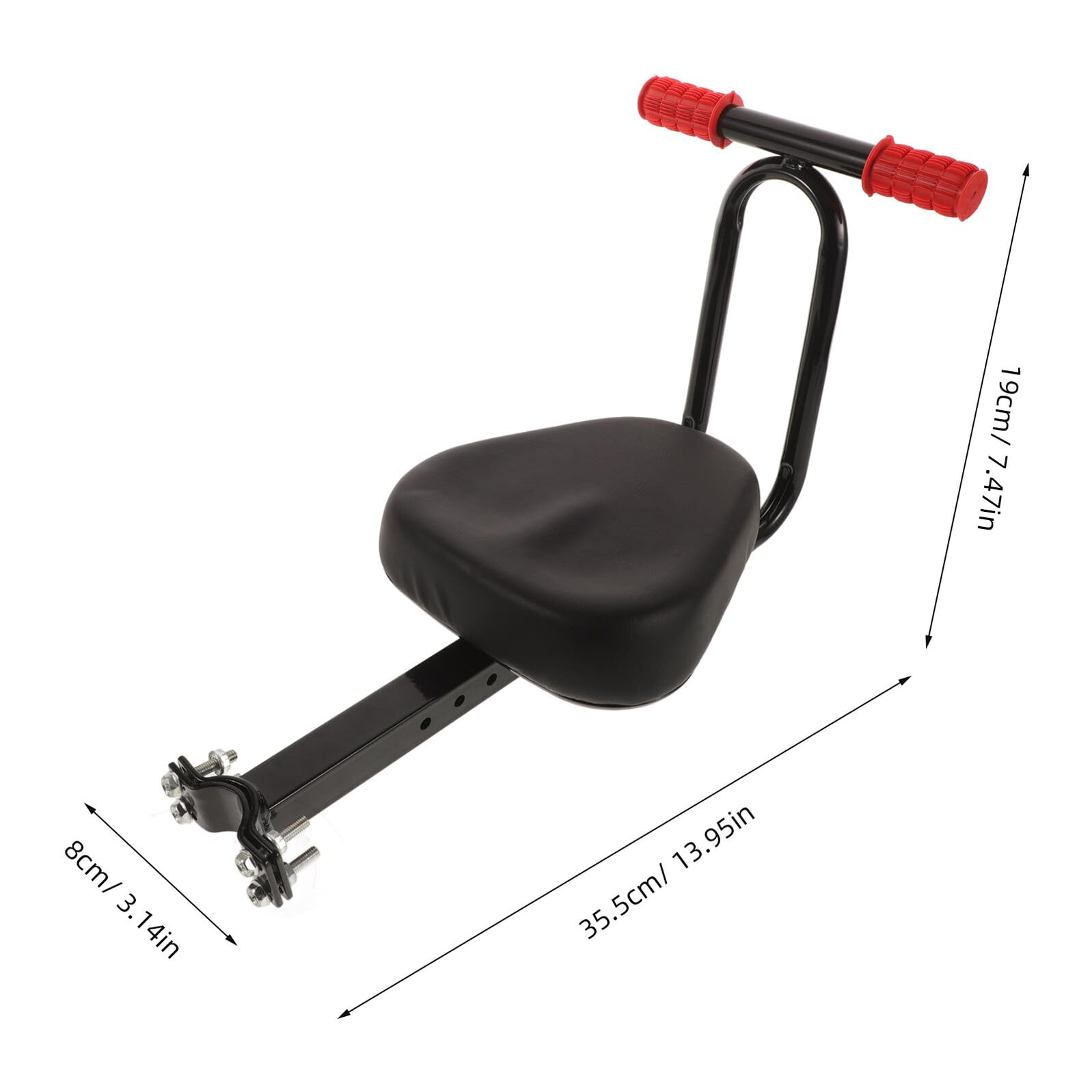 Seggiolino per Bambini per Bicicletta Elettrica e Mountain Bike Design Regolabile, Materiale in Metallo, Sedile Comodo Braccioli per Sicurezza
