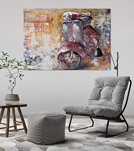 KunstLoft® Metalen schilderij 'Italian Vespa' 100x75x5cm handgemaakte wanddecoratie - Image 5