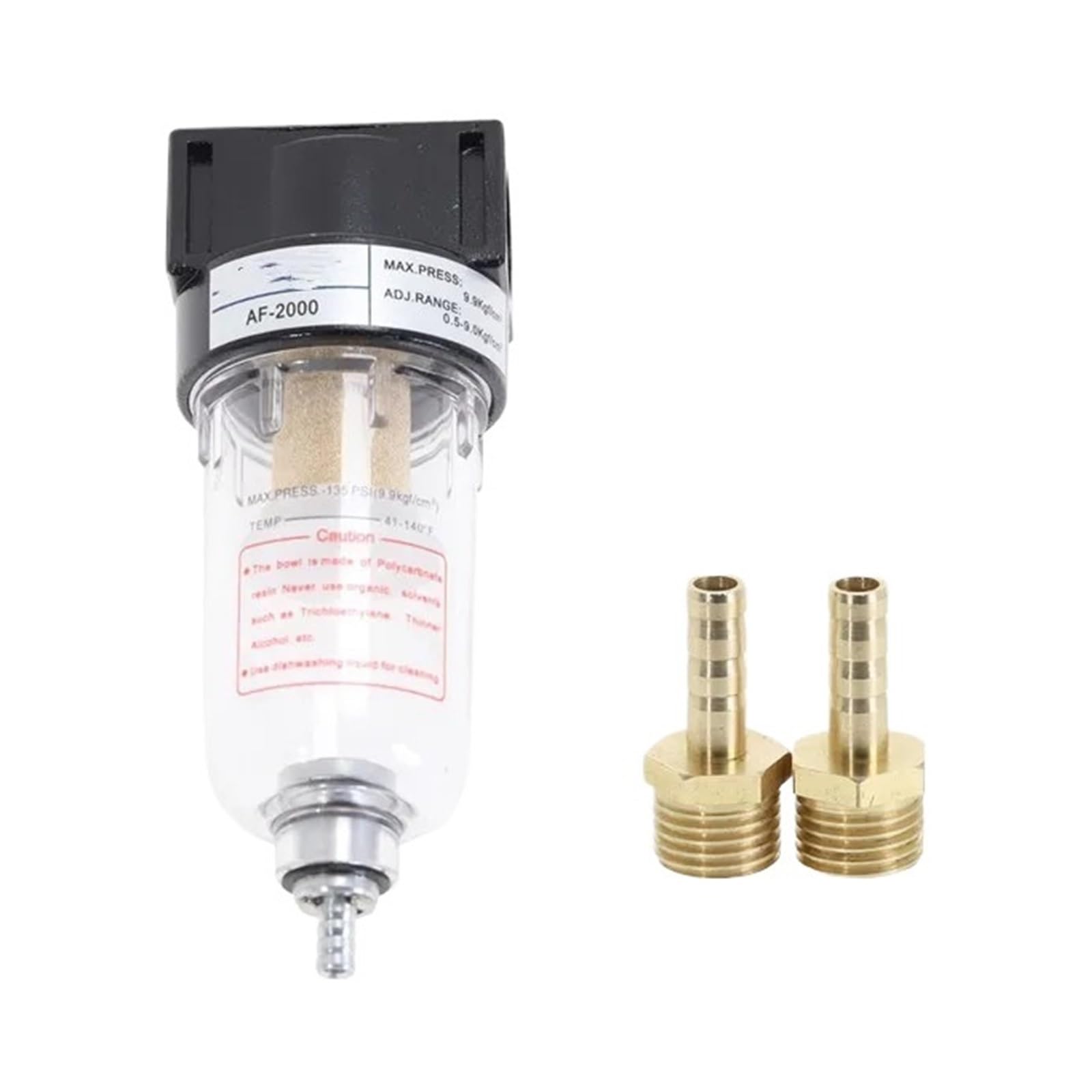 AYNRJKKX AF2000 Pneumatic Parts air Filter Accessories Source Processing Unit for Compressor Oil-Water Separation(AF2000-W-BT-6MM)