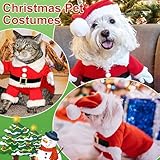 Kleidung für Haustiere Weihnachtsmann, Haustier Weihnachtskostüm, Katze Hund Weihnachtskostüm, Weihnachten Haustier Kleidung, Für Neujahr Christmas Party Cute Cats and Dogs Kostüm(L)