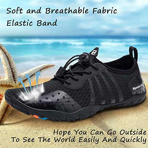 Image of YALOX Water Shoes Men's Women's Swim Shoes Outdoor Beach Barefoot Quick-Dry Aqua Pool Socks Swimming Yoga Surfing Exercise