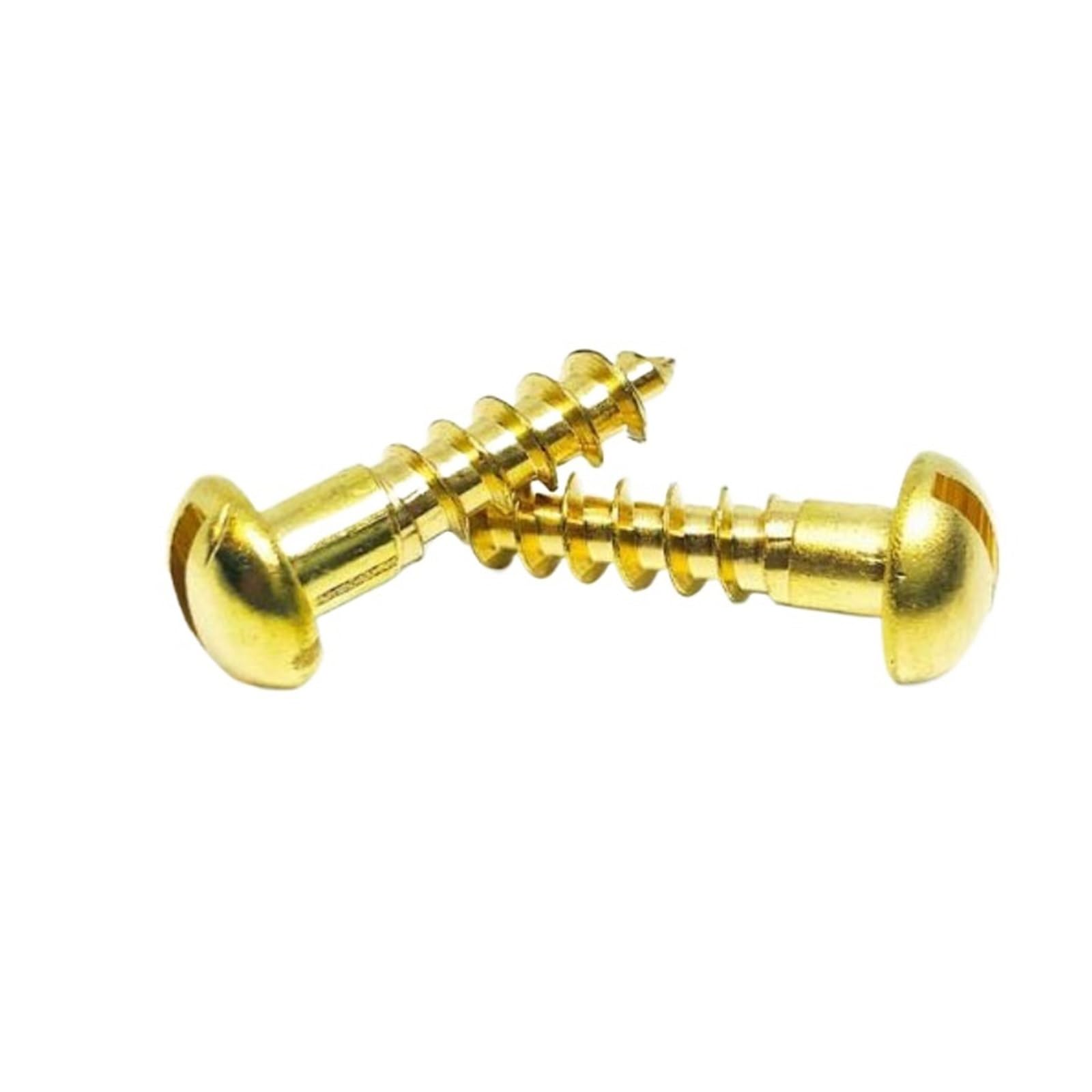 20/50/100 Tornillos De Cabeza Plana Ranurados De Latón, Kit Surtido De Tornillos De Madera Redondos Autorroscantes De Latón Puro, M1.6 M2 M2.5 M3 M3.5 M4 M5 M6(M3.5x30(100pcs))