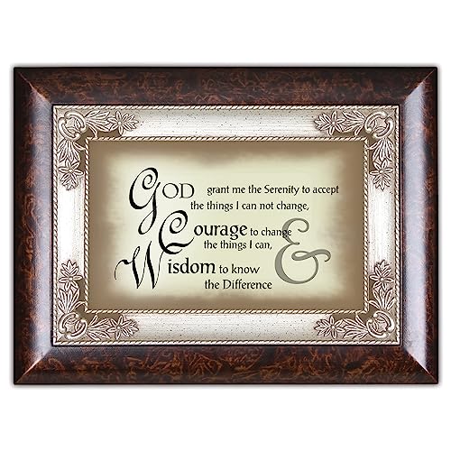 Cottage Garden God Grant Me The Serenity Burlwood Jewelry Music Box Plays Amazing Grace #TOP1