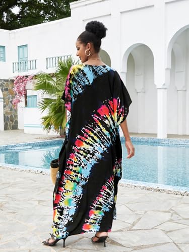 Image of Kaftan Dresses for Women Plus Size Bathing Suit Cover up Caftan Maxi Beach Dresses