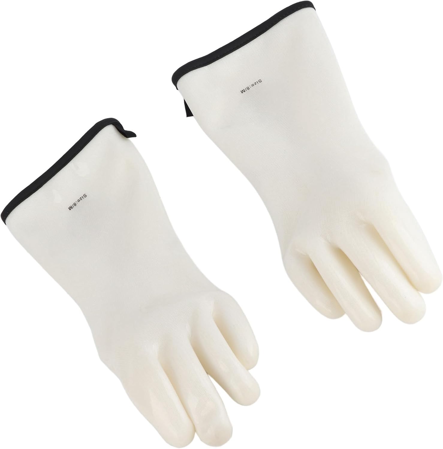 Long Silicone Oven Gloves, Multipurpose Anti Stick Heat Grilling Gloves for Baking Cooking Kitchen (M (Palm Width 10cm / 3.9in))