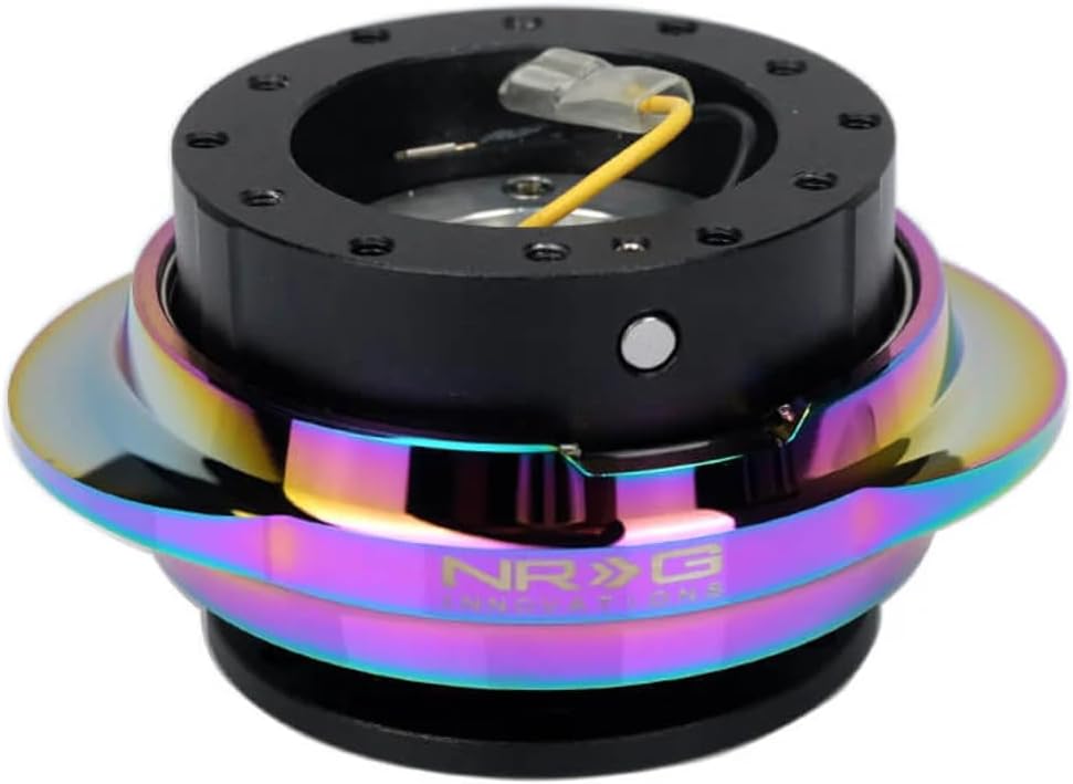 NRG Innovations NRG-SRK-220BK-BL GEN 2.2 Steering Wheel Quick Release Adapter, 6-Hole & 6x70 and 6x74mm Bolt Patterns Black Body/Shinny Blue Oval Ring