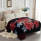 Korean Mink Fleece Blanket, 5 LB - 2 Ply Reversible 520GSM Silky Soft Plush Warm Blanket For Autumn
