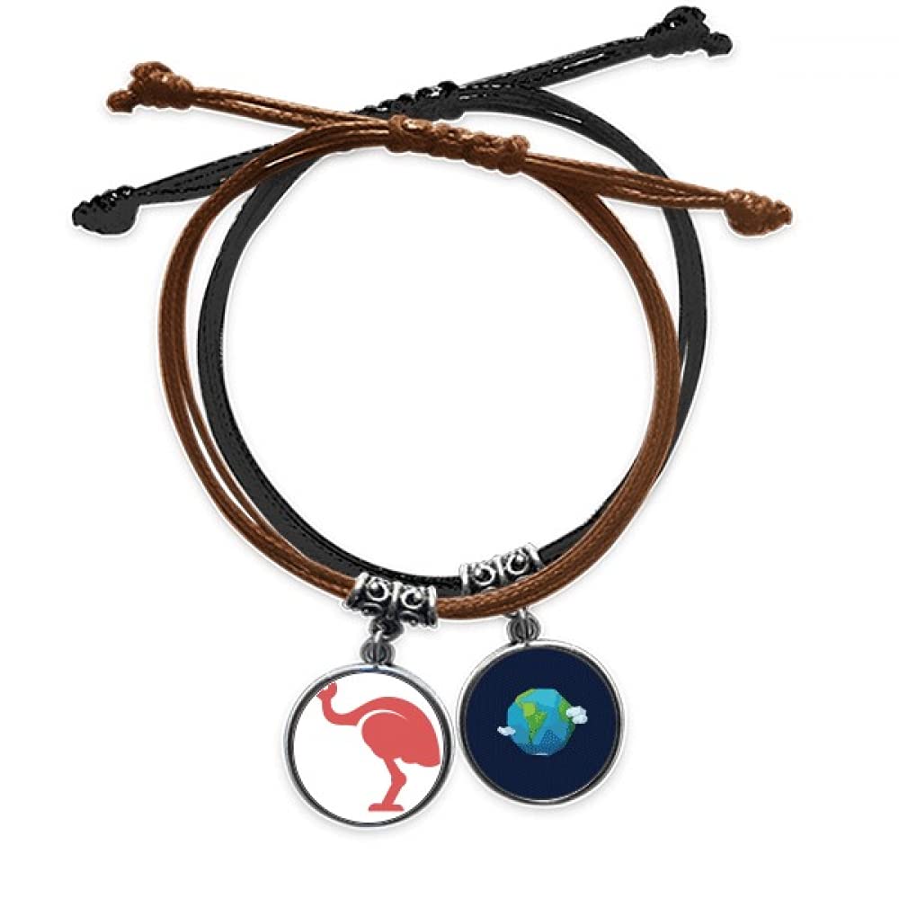 Pulsera de cuerda roja Australia UEM con amuleto retro de cuero 3