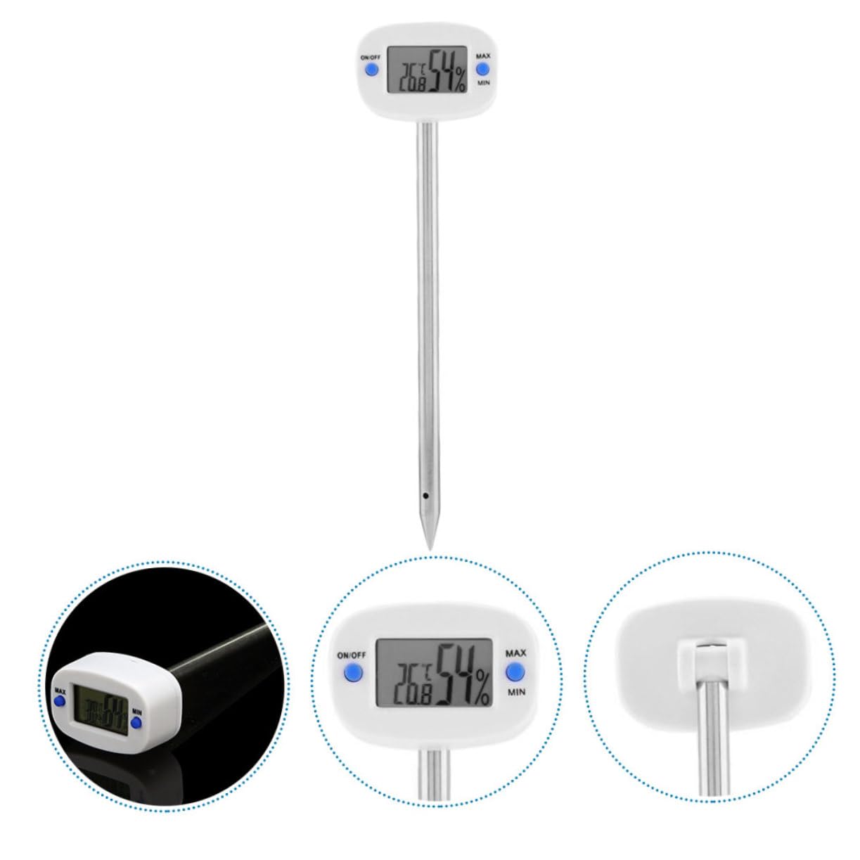 INOOMP 3pezzi Mini Termometro Igrometro Per Suolo Tester Di Temperatura e Umidità Per Giardinaggio Strumento Per Misurare Le Condizioni Del Terreno Di Piante e Fiori Facile Da Usare e