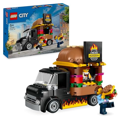 LEGO City Furgone degli Hamburger Giocattolo, Veicolo da Costruire per Bambini e Bambine da 5 Anni in su, Camion Food...