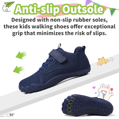 Barefoot Shoes Kids Wide Toe Box Shoes Boys Girls Footwear Zero Drop Orthopedic Minimalist Walking Sneakers for Little/Big Kids Indoor Outdoor Lightweight Running Wrestling Tennis4