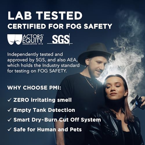 PMI SmokeNINJA Portable Fog Machine, Handheld Wireless Smoke Machine with Remote Control for Photography, Outdoor Events, Parties, Stage Effects, Halloween or Weddings(Full Kit)