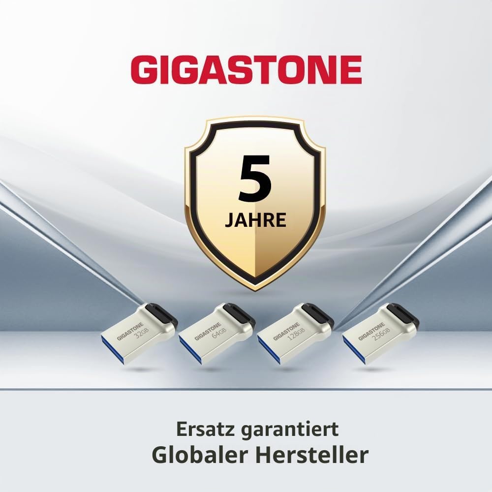 GIGASTONE 256GB Nano Flash-Laufwerk, Z90 USB 3.2 Gen 1, 120MB/s UltraSchnell, Mini, Metalldesign, Daten­speicherung, Backup für PC/Mac/TV/Auto, USB 2.0/3.0/3.1 Kompatibel