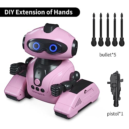 Acechum Emo Robot Toys For Kids, Rechargeable Remote Control Smart Robots With Gesture Sensing, Fun Recording And Shining Led Eyes, Toys For 3 4 5 6 7 8-12 Year Old Boys Girls Gifts (Pink) #TOP5