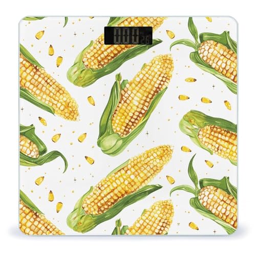 Báscula digital para baño con diseño Cartoon Corn 400 lb miniatura 1