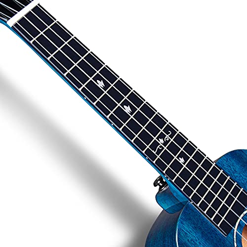 Enya Concert Ukulélé EUC-MAD Bu EQ Brillant Solide En Acajou Couleur Bleu 23″ Ukulélés Electrique Avec Pré-ampli, Enya Cordes Fluorocarbonées,Sac de Rembourrage 15mm - Les Beatles, Paul McCartney, John Lennon, RIngo Starr, George Harrison Enya Concert Ukulélé EUC-MAD Bu EQ Brillant Solide En Acajou Couleur Bleu 23" Ukulélés Electrique Avec Pré-ampli, Enya Cordes Fluorocarbonées,Sac de Rembourrage 15mm – Image 5