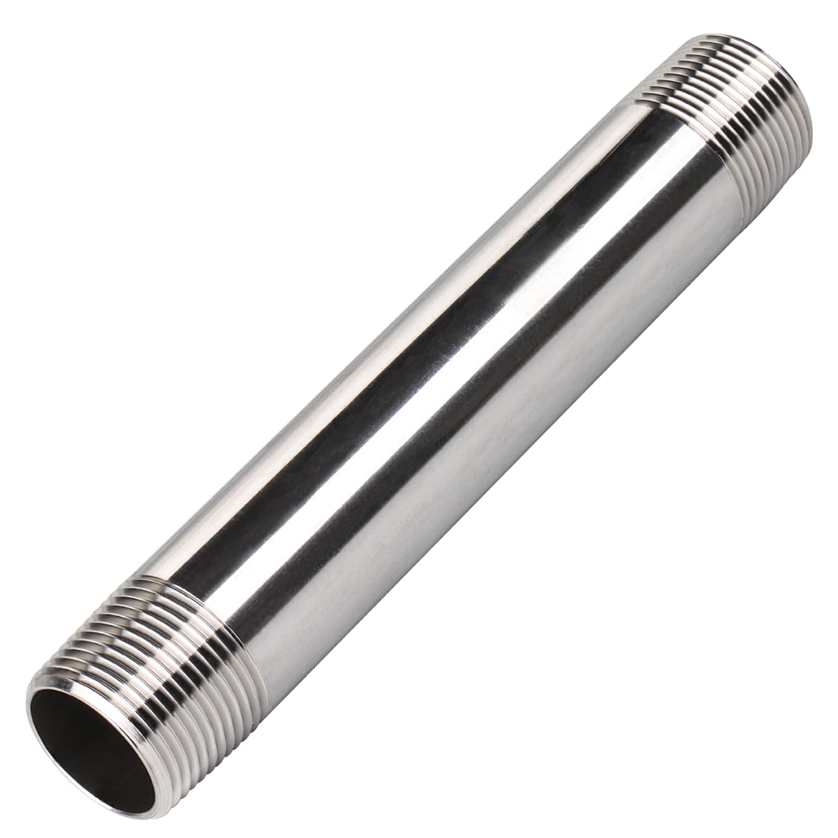Raccord de tuyau mâle 2,5 cm NPT en acier inoxydable 316 pour tuyauterie industrielle 19,5 cm