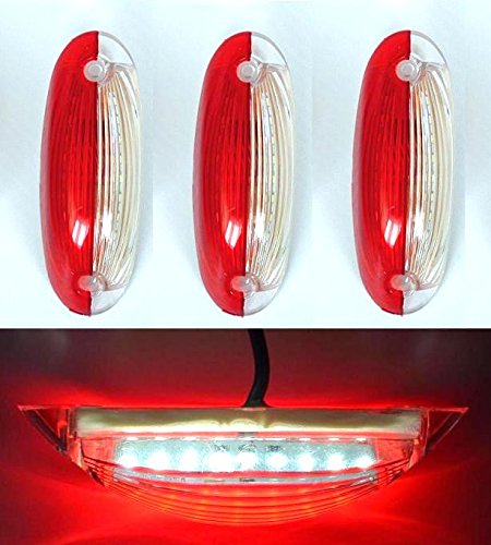 2 X LED Luci Di Posizione Laterali Indicatore Ingombro Rosso Camion