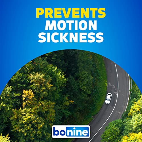 Image of Bonine Non-Drowsy Motion Sickness Relief - Chewable Tablets with Meclizine HCL 25mg - Non Drowsy Medicine for Nausea or Motion Sickness - Cruise Essentials - Raspberry Flavor, 28 Chewable Tablets