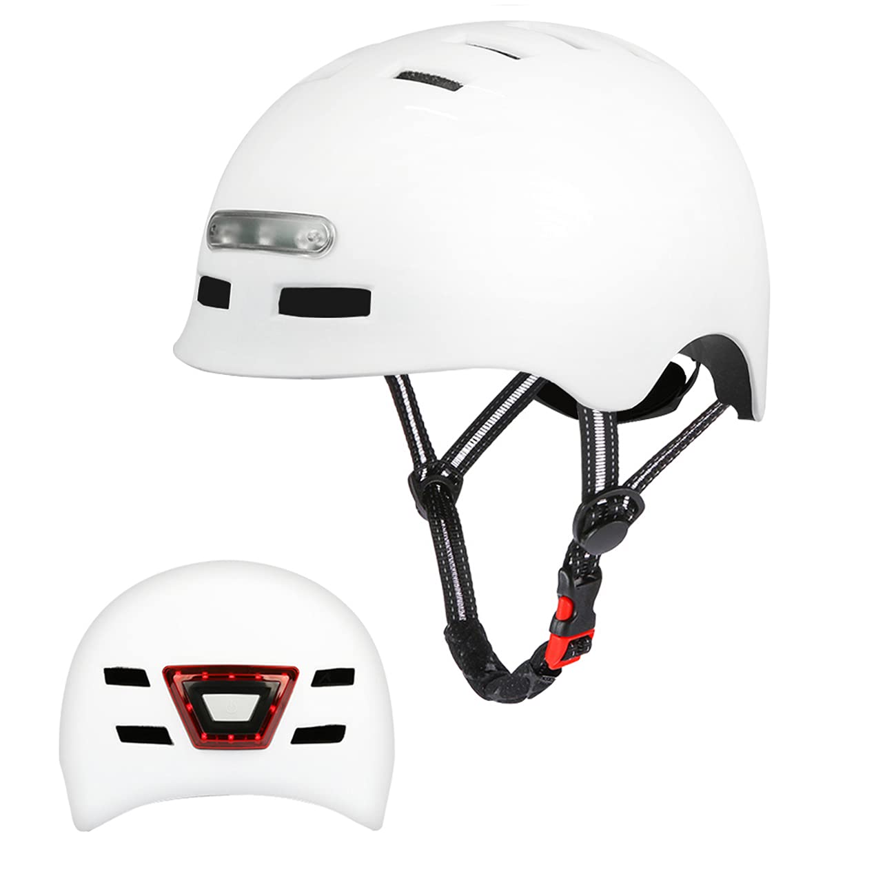Casque de vélo avec Phare LED Intégré et Casque Arrière léger pour Hommes et Femmes