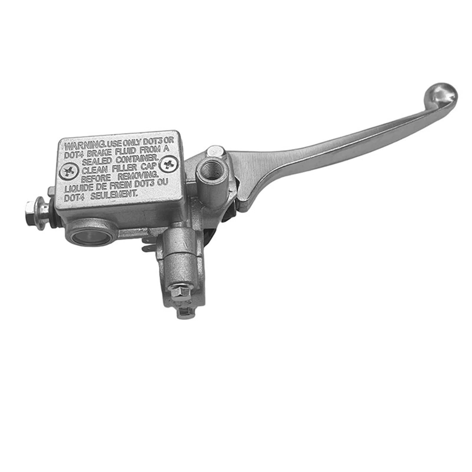 Ztawwcj Silver Motorcycle Brake Pump Front Master Cylinder Hydraulic Lever Right Fit For Dirt Pit Bike Atv Quad Moped Scooter Rear Brake Pump(Silver)