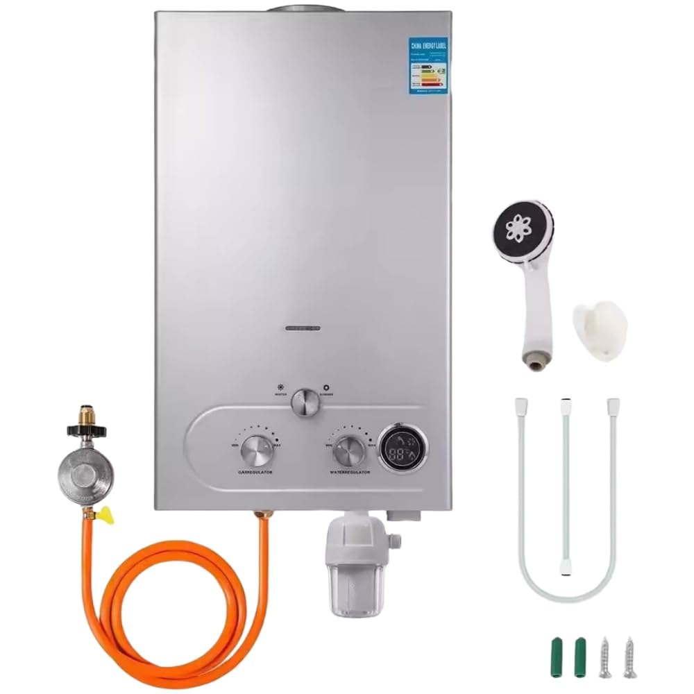 Amazon | 【Lapakey】6/8/10/12/16/18L 携帯式 LPG プロパンガス給湯器