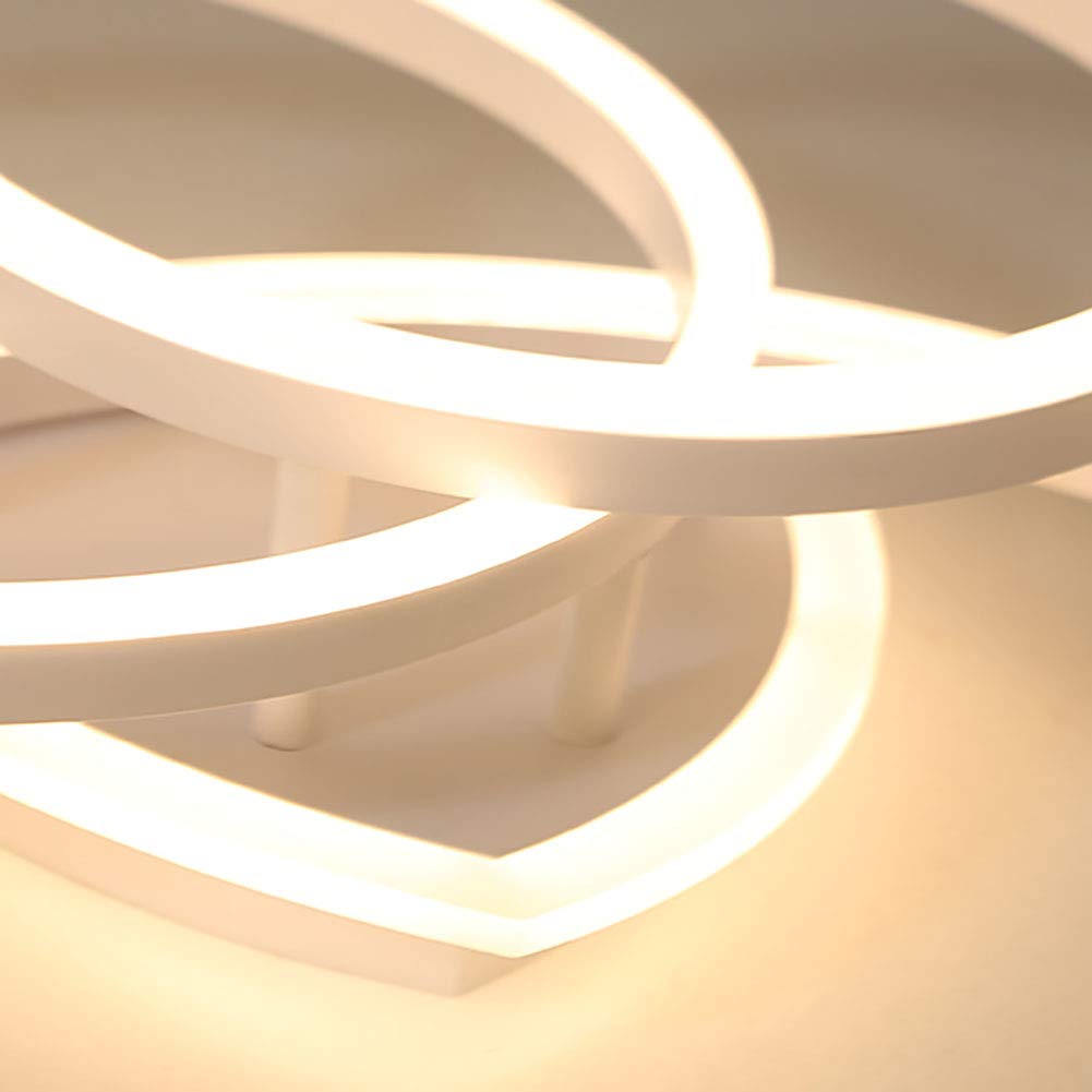 Nowoczesna lampa sufitowa LED w kolorze kawy – okrągła aluminiowa lampa sufitowa z pierścieniem do montażu wpuszczanego w sufit do salonu i sypialni