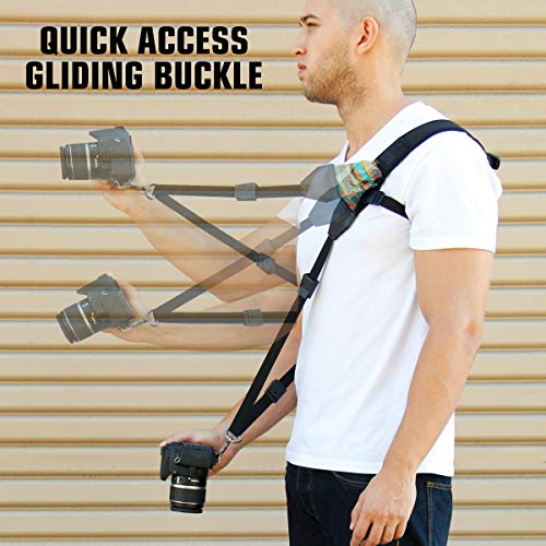 Usa Gear Camera Sling Shoulder Strap With Adjustable Neoprene, Safety Tether, Accessory Pocket, Quick Release Buckle - Compatible W/ Canon, Nikon, Sony And More Dslr And Mirrorless Cameras (Southwest) #TOP3