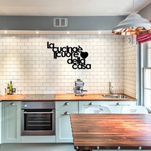 Decorazione da parete su metallo Kitchen 90x20 cm | Leroy Merlin
