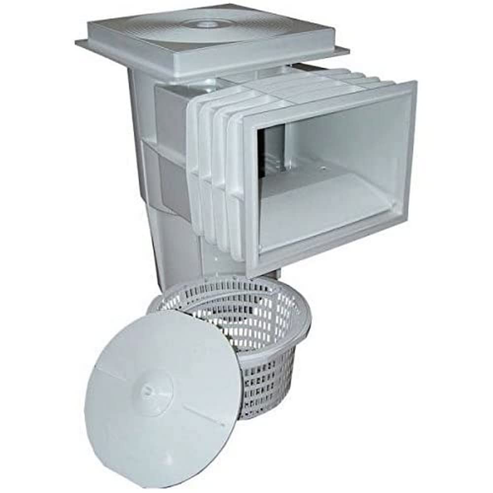 SKIMMER 15 L PISC. HORM. CON BOCA STANDARD TAPA CUADRADA BLANCO