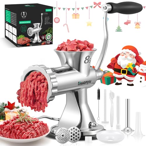 Huanyu Manual Meat Grinder - Heavy Duty Stainless Steel,...