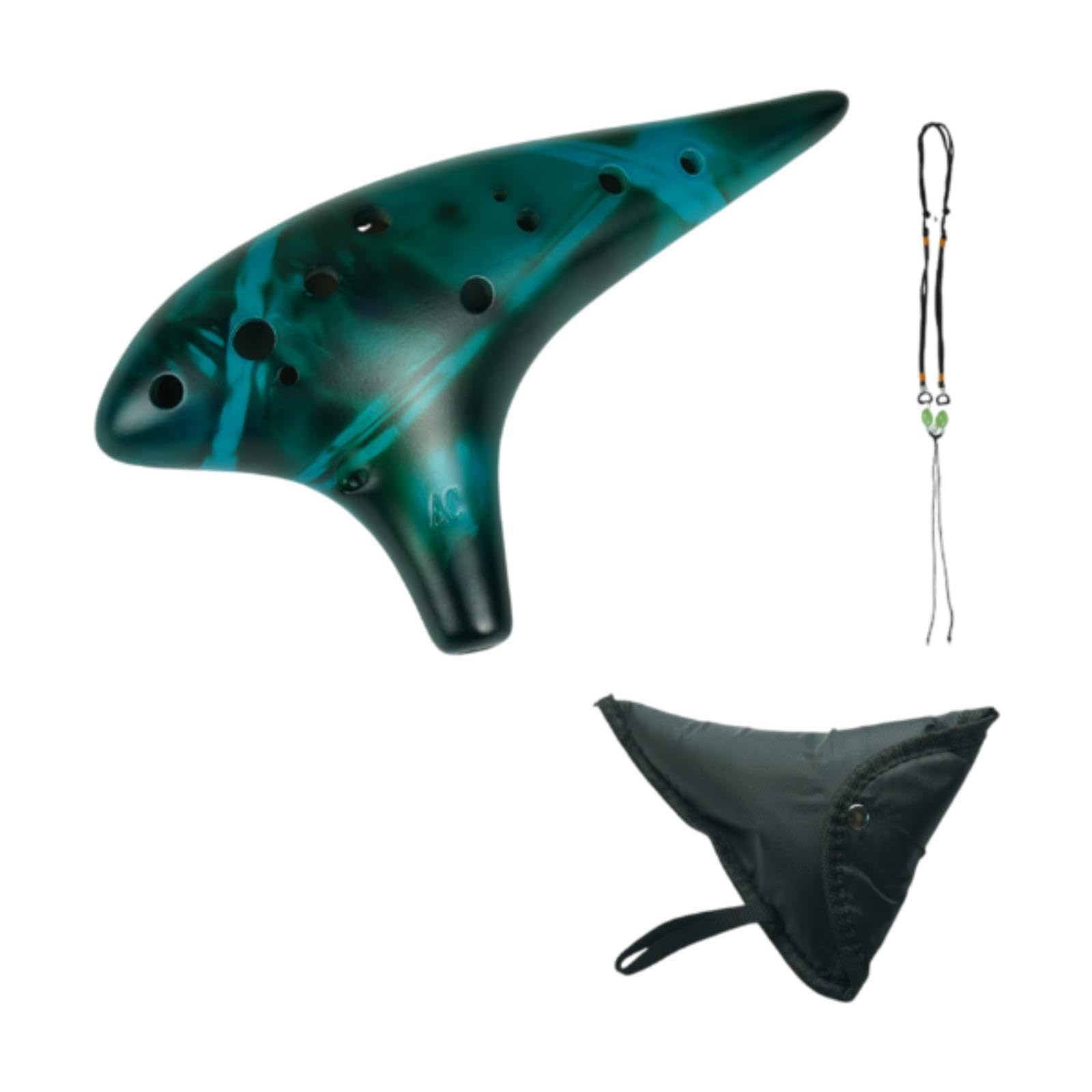 Wmqbjta 12 Hole Ocarinas Musical Instrument with Gift Box for Men And Boys, Blue