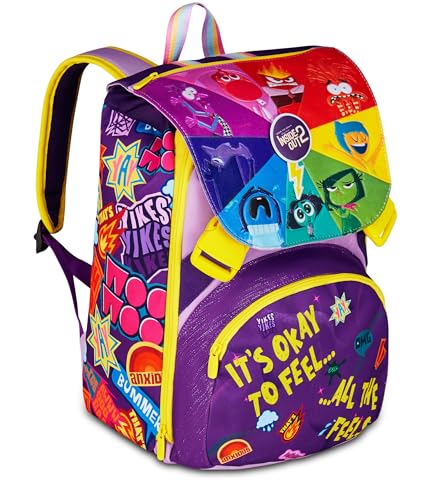 Seven Inside Out 2 Zaino Doppio Scomparto Estensibile,Viola, Maxi Capienza, Schienale Preformato, Zaino Scuola...