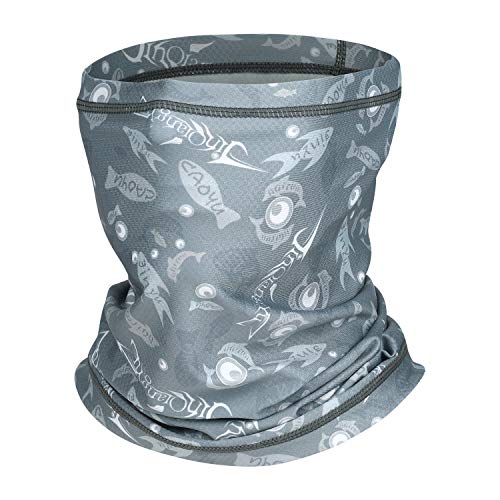 Cooling Face Cover Neck Gaiter for Men Summer Breathable Fishing Scarf Hiking Running Cycling Grey