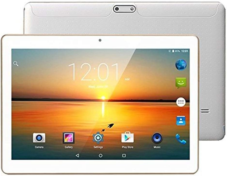 Android Tablet 10 inch with Sim Card Slots 2GB RAM 32GB ROM Octa Core 3G Unlocked GSM Phone Tablet PC Built in WiFi Bluetooth GPS (White)