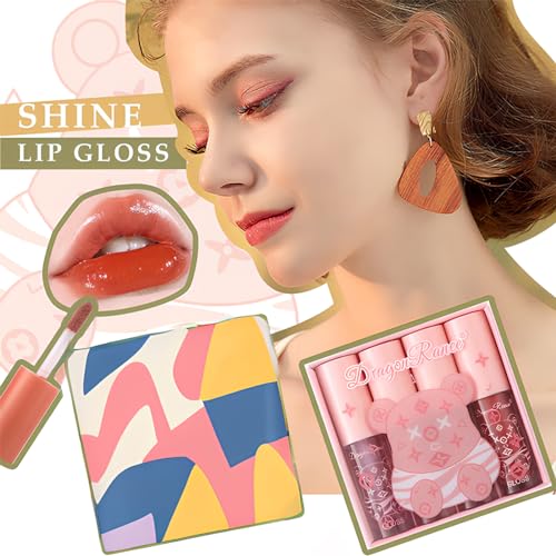 Xumann 4PCS Lipgloss Set, Lip Gloss Sets for Teenage Girls, Women Teen Girl Christmas Gifts Cute Lip Oil, Hydrating Non-Sticky - Image 4