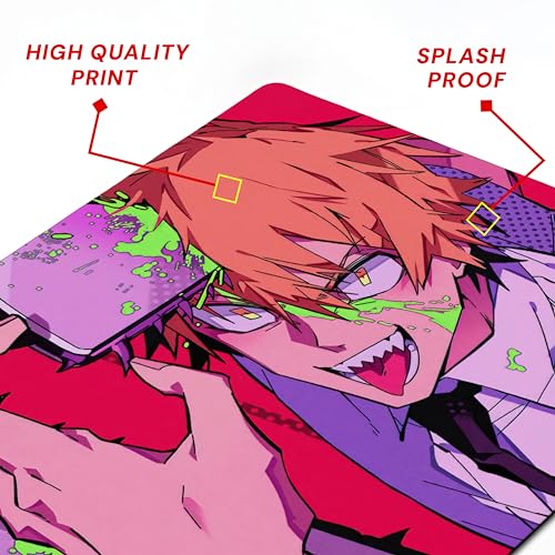 Image of Chainsaw Man Denji Anime Large Extended Mouse Pad for Laptop Desktop PC Gaming Desk Mat Rubber Base Desk Pad (11 x 23 in)