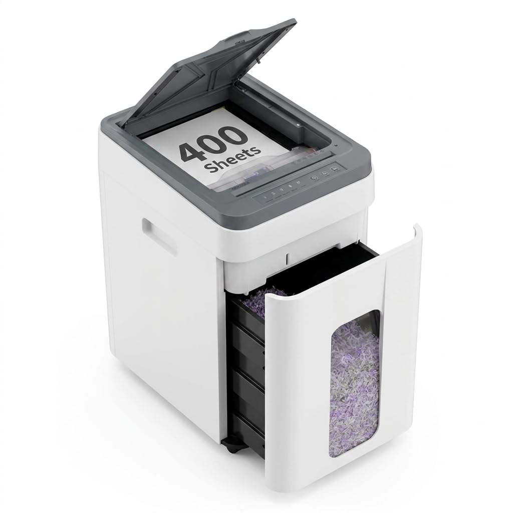Trituradora de Papel Profesional 400 Hojas P5 Microcorte