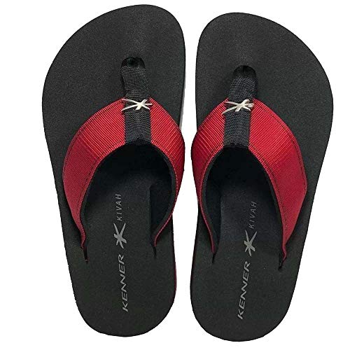Sandália Kenner Kivah Line Colors HKK Masculina - Preto e Vermelho - 41