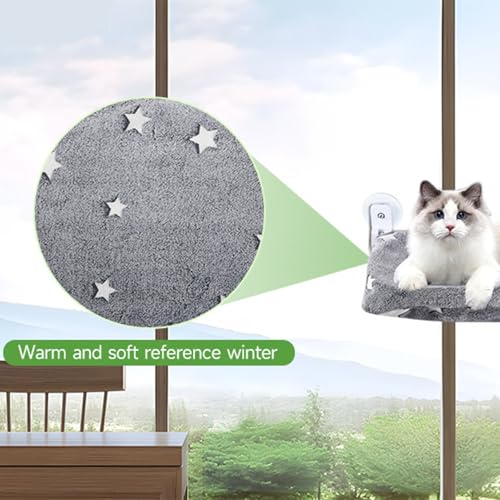 Hamac de fenêtre pour chats plié avec ventouses fortes