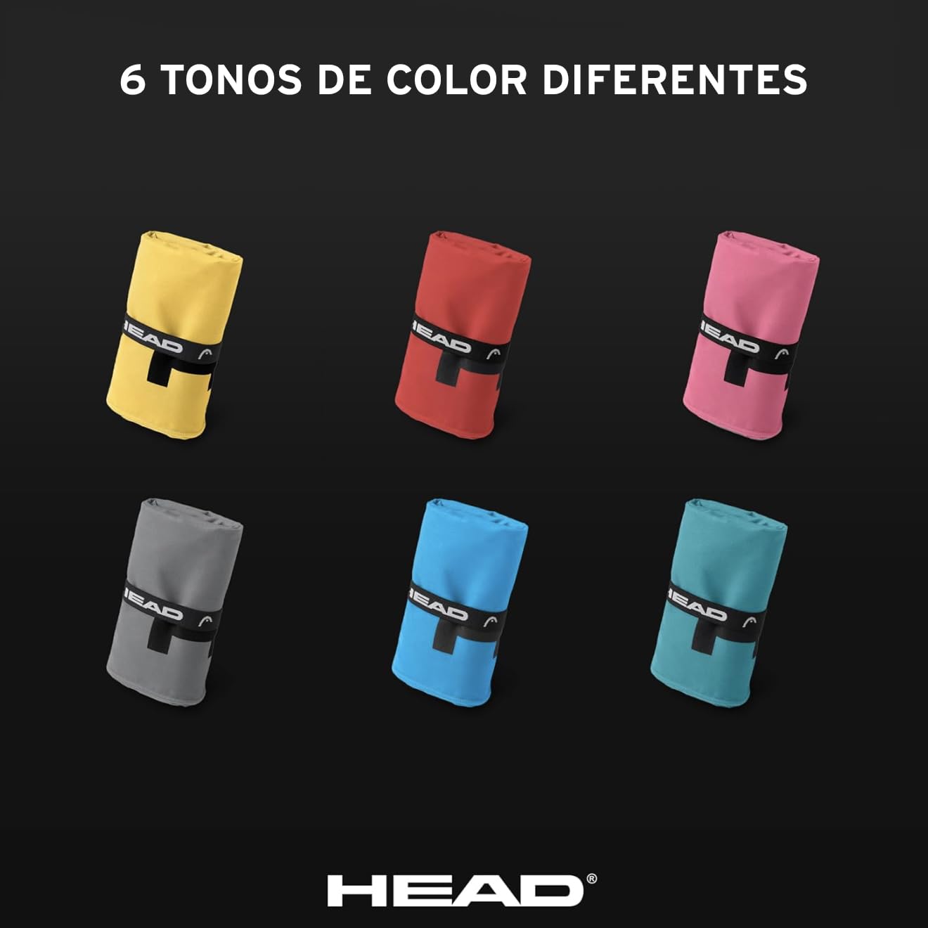 Head Active - Toalla Microfibra con Elástico, Toalla Baño Ideal como Toalla Gimnasio Hombre Mujer Suave Ligera Secado Rápido, Toallas Baño Absorbente Ahora Espacio, Toallas Lavabo y Gym Multiuso — view 6