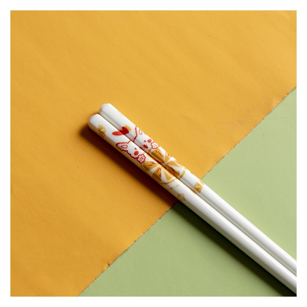 Baguettes en Porcelaine, Lot de 10 Paires, en céramique de Haute qualité, réutilisables, Classiques, Traditionnelles, élégantes, lavables au Lave-Vaisselle. (i) (e, Taille Unique)