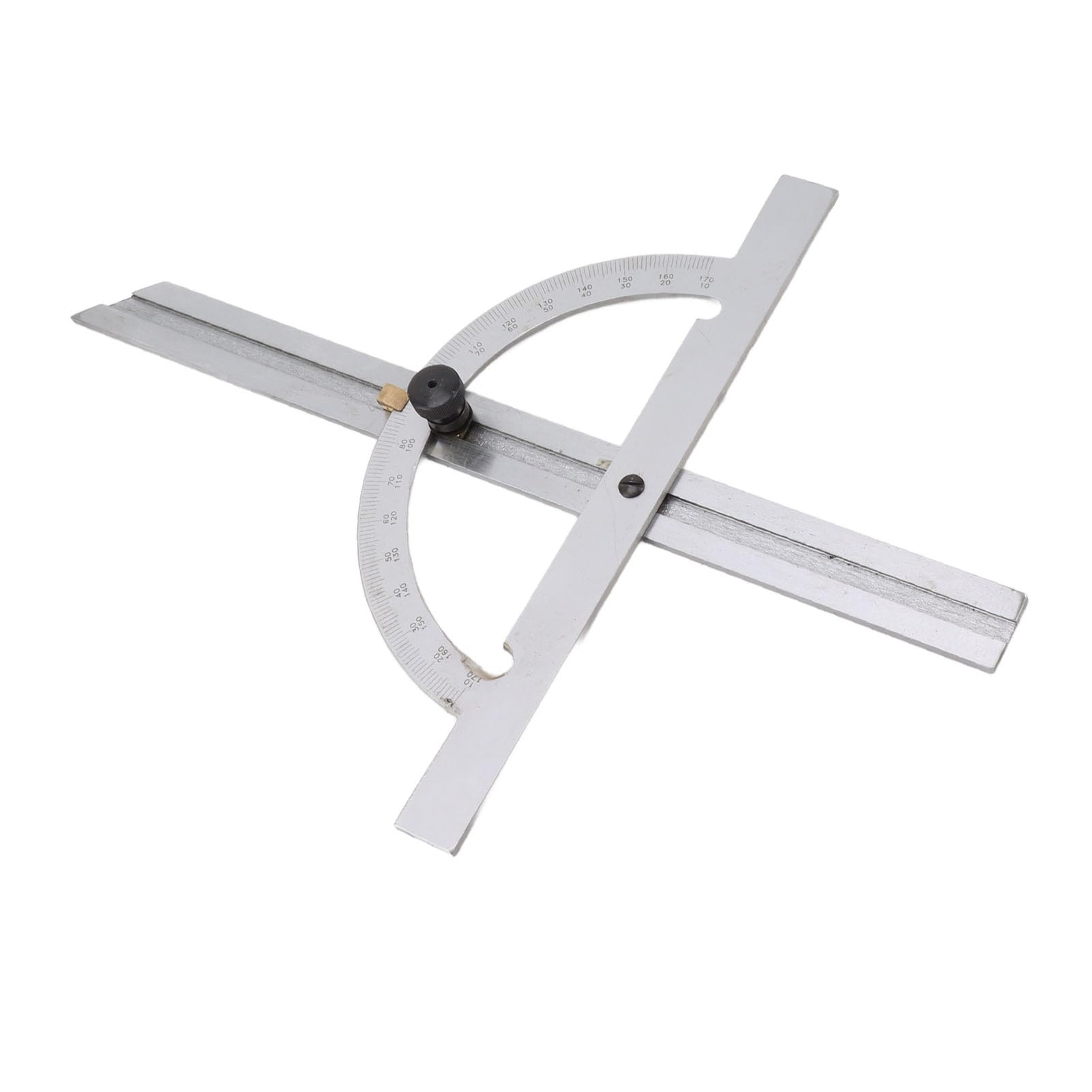 Goniometro per la lavorazione del legno Righello angolare regolabile portatile ad alta precisione in acciaio al carbonio di facile lettura 150 x 300 mm