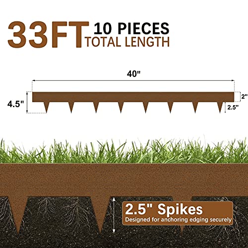 Worth K654A01 Garden 10-Pack Corten Steel Landscape Lawn Edging thumb #1