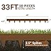 Worth Garden 10-Pack Corten Steel Landscape Lawn Edging - 4.5in H Rust Patina Finish Bendable Metal Strips - Hammer-in Pre-Rusted Border w/ 11 Clips - Yard Pathway Divider (33Ft Total)