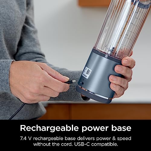 Image of Ninja Blast Portable Blender, Cordless, 18oz. Vessel, Personal Blender for Shakes & Smoothies, BPA Free, Leakproof Lid & Sip Spout, USB-C Rechargeable, Dishwasher Safe Parts, Denim Blue, BC51NVC